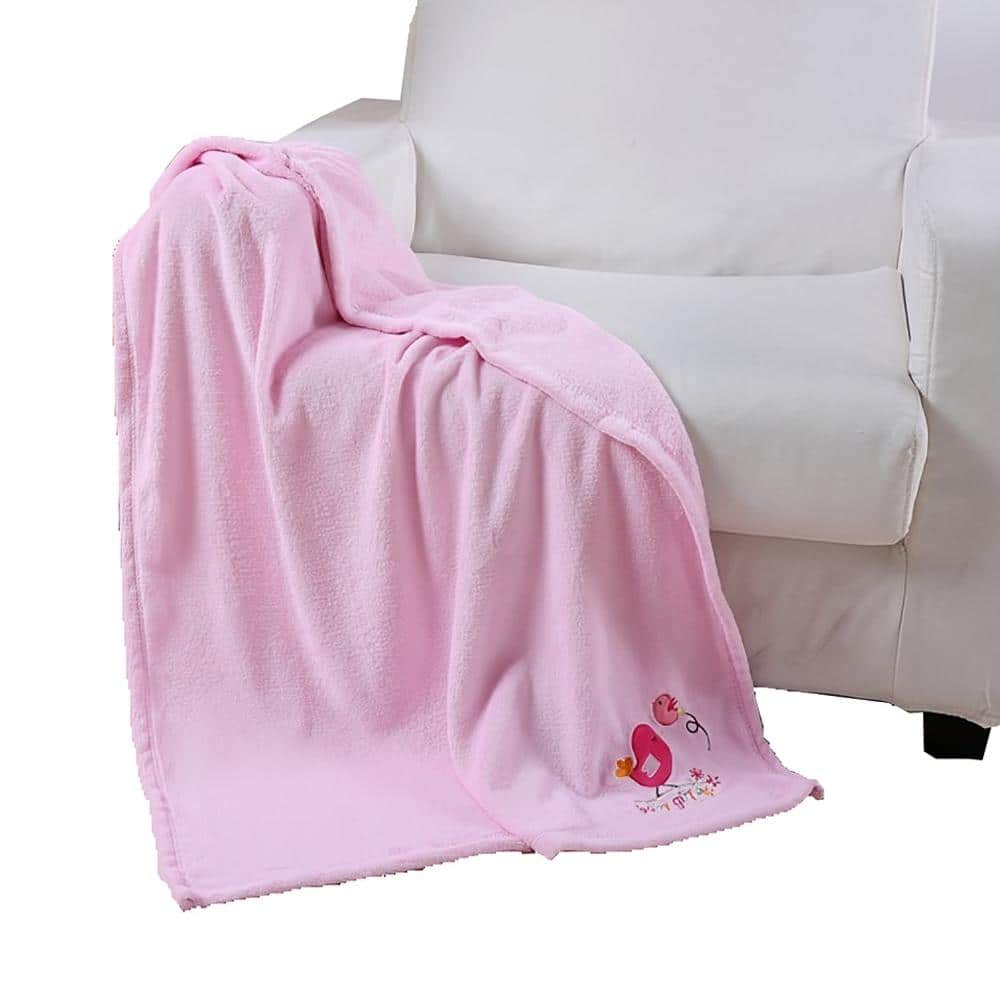 Noble House - Plazatex Baby Blanket Decorative Super Soft Throw Blanket for Baby 40" X 30" - Pink