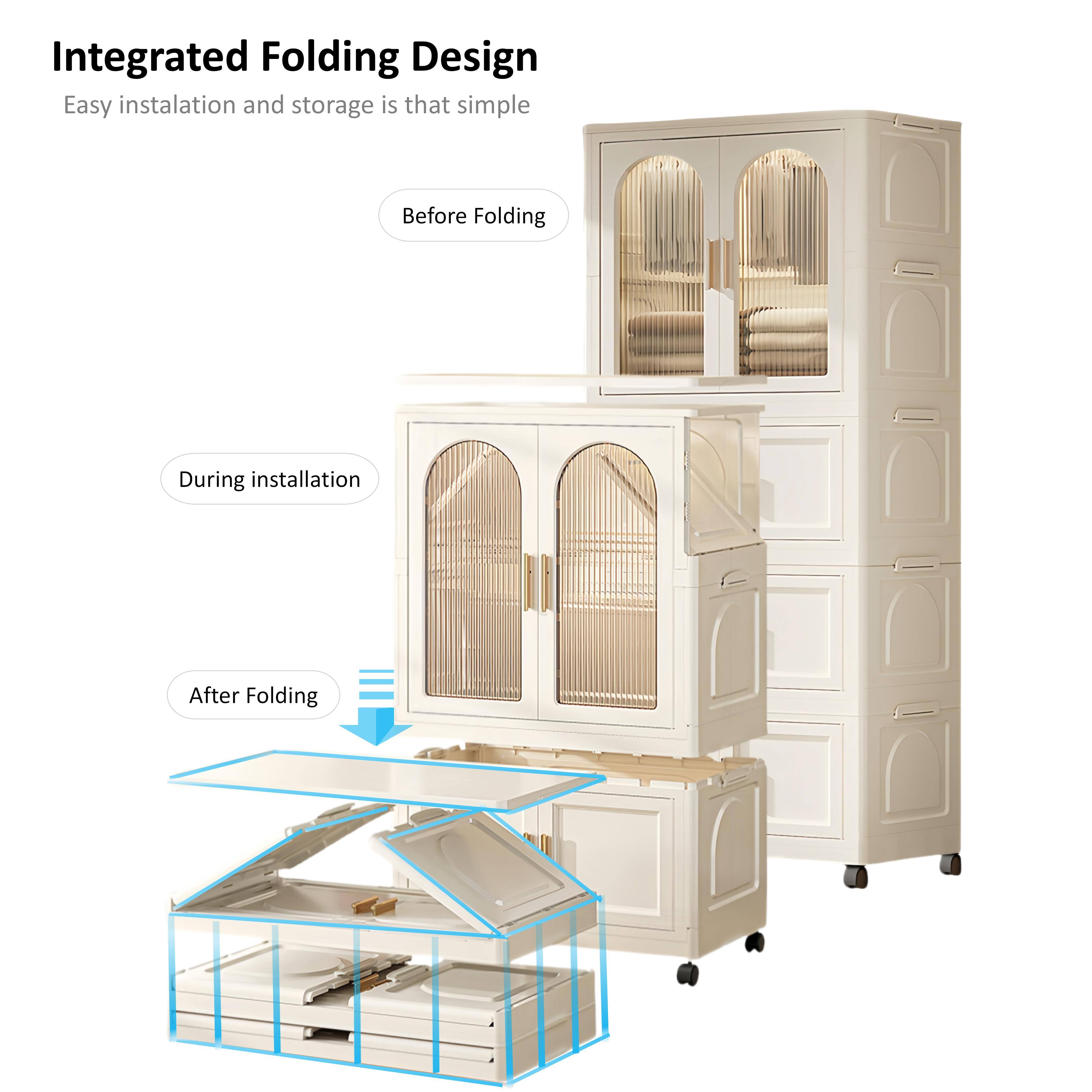 Integrated Folding Design  
Easy installation and storage is that simple  

Before Folding  
During installation  
After Folding