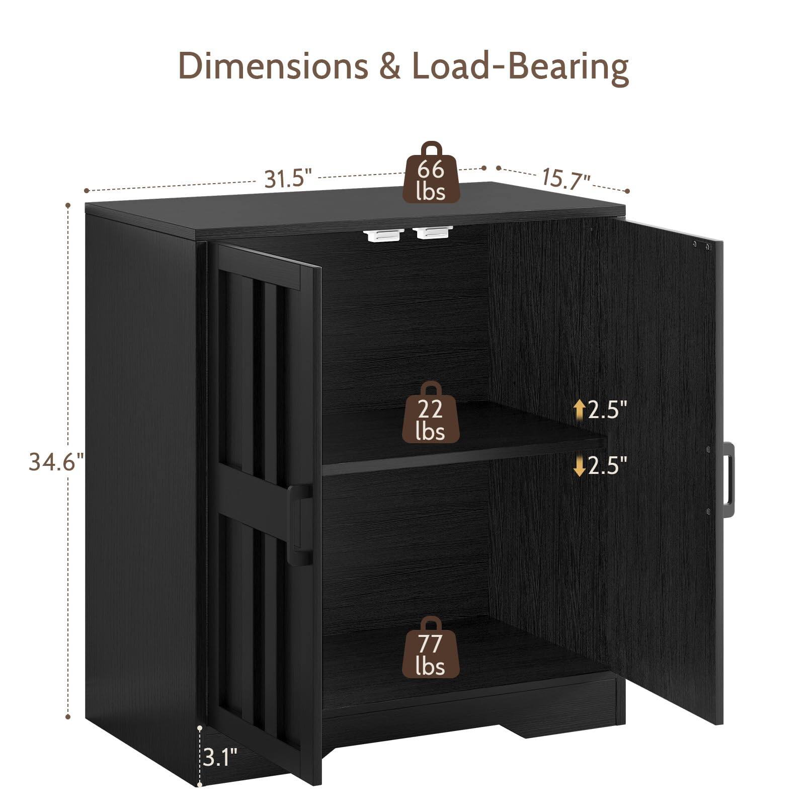 Dimensions & Load-Bearing

- 31.5"
- 66 lbs
- 15.7"
- 34.6"
- 22 lbs
- 2.5" 2.5"
- 77 lbs
- 3.1"