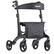 Alt View 5. VEVOR - Rollator Walker with Seat for Seniors, Foldable Lightweight Rolling Walker, Carbon Fiber Mobility Walking Aid - Black.