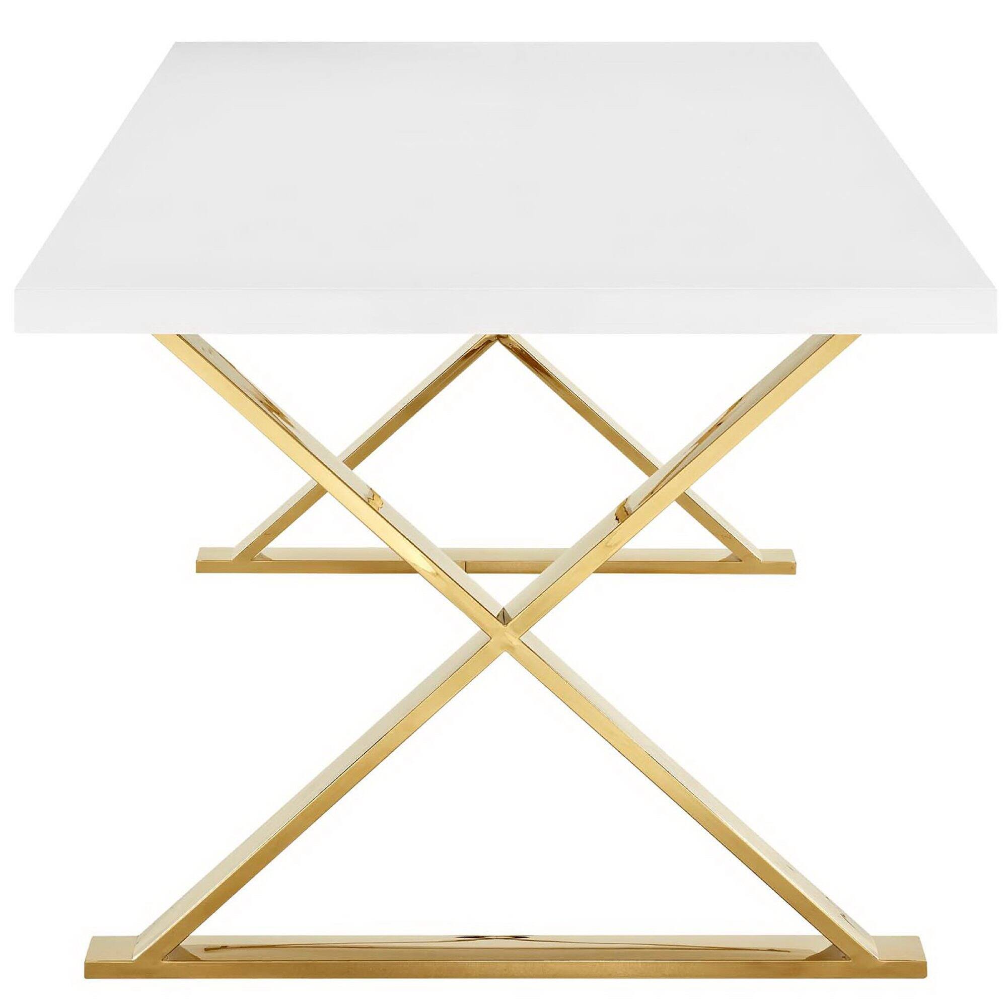Angle. Modway - Sector Dining Table - White.