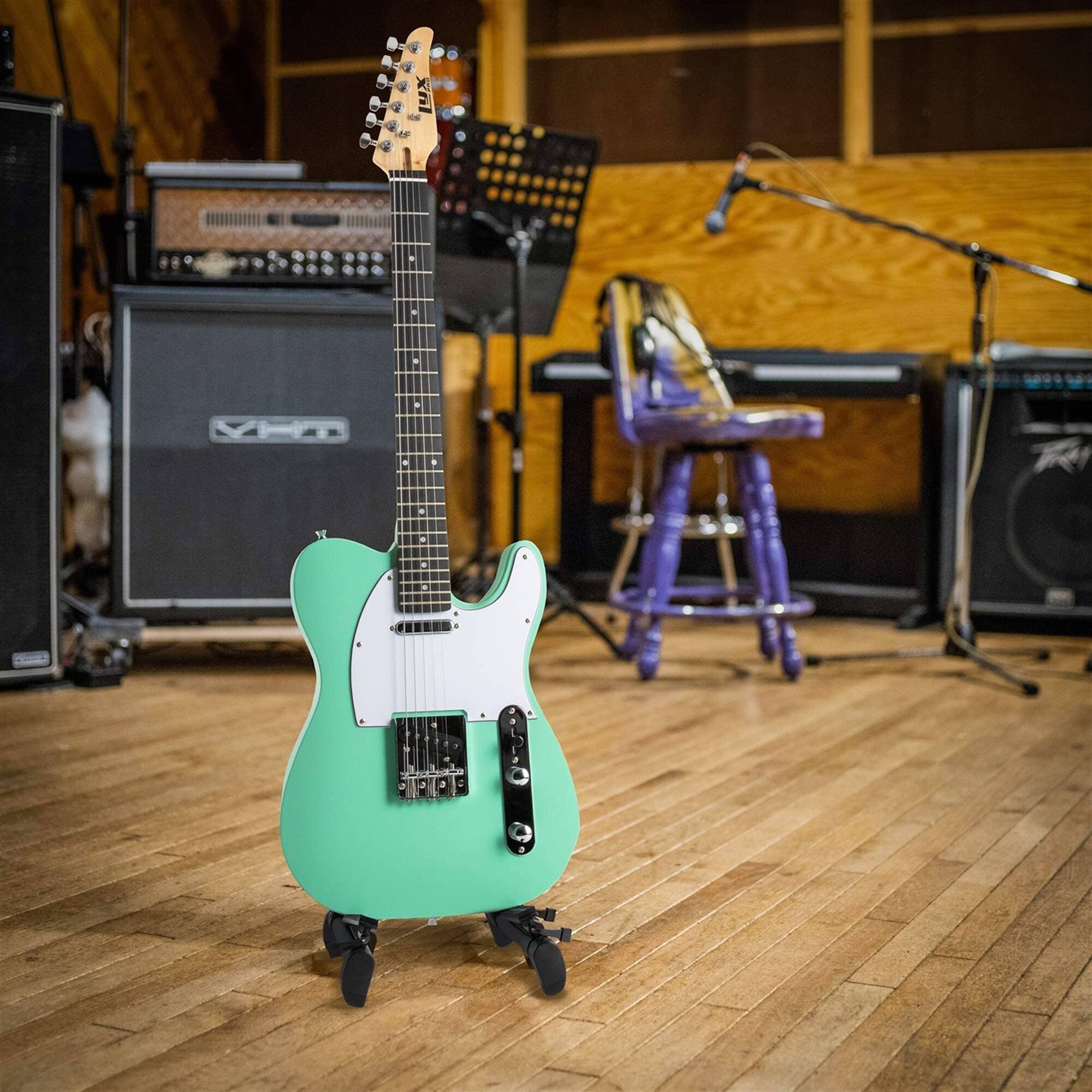 Alt View 6. Lyxpro - 39” Electric Guitar TL Series, Solid Body Guitar W/3-Way Switch & Tone Controls - Green.