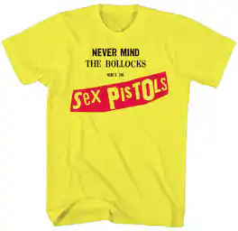 PopMarket - Sex Pistols - Sex Pistols - Never Mind the Bollocks T-Shirt - XL Yellow 1494110506 - APPAREL - Multicolor