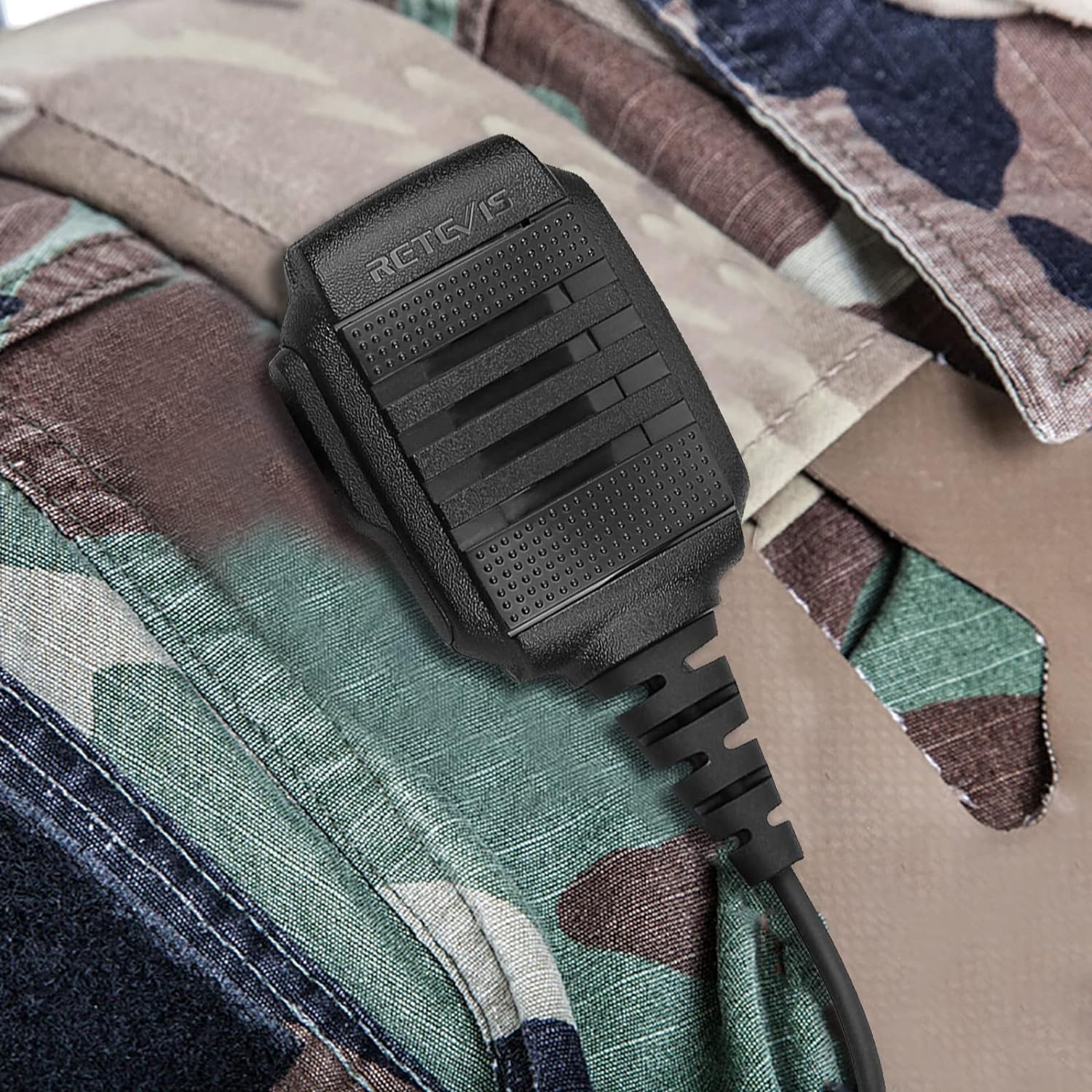 Alt View 4. Retevis - Retevis IP54 Waterproof Walkie Talkie Speaker Mic,2 Pin,1 Pack | for RT22/RT68/RT27/H777/RB26,Compatible with BAOFENG,Sa - Black.