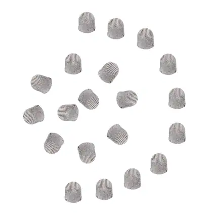 Front. Unique Bargains - 10pcs 6.5mm High Sensitivity Fiber Mesh Replacement Tips for Stylus Pens, No Scratch - Silver Black.