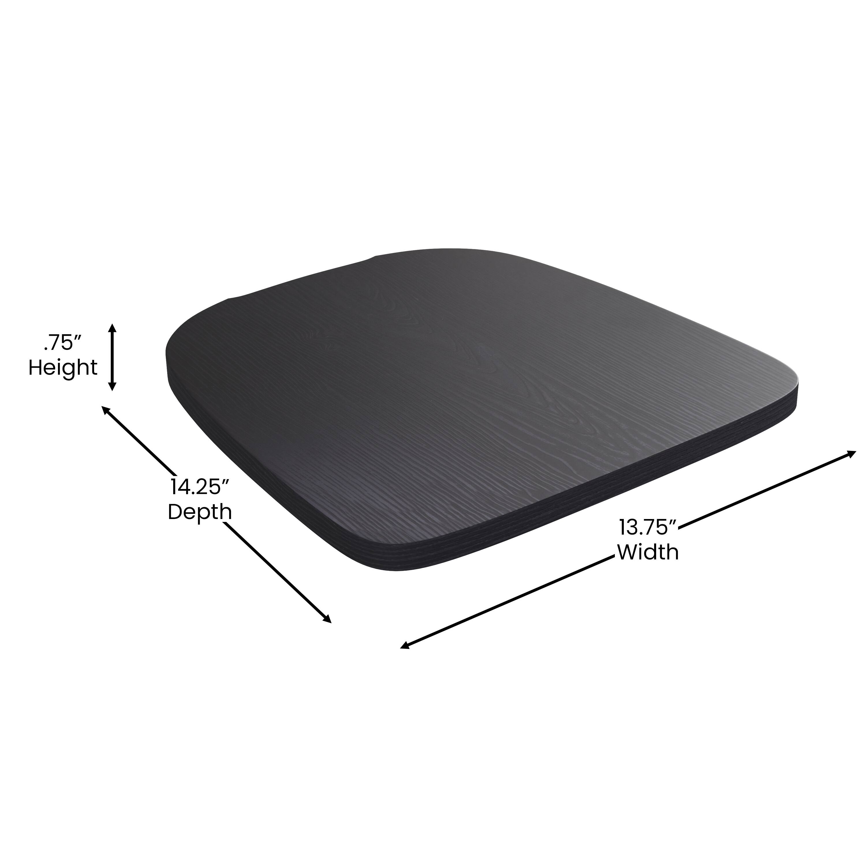 Alt View 14. Alamont Home - Luna All-Weather Metal Stack Chair with Arms and Poly Resin Seat - Black/Black - Black/Black.