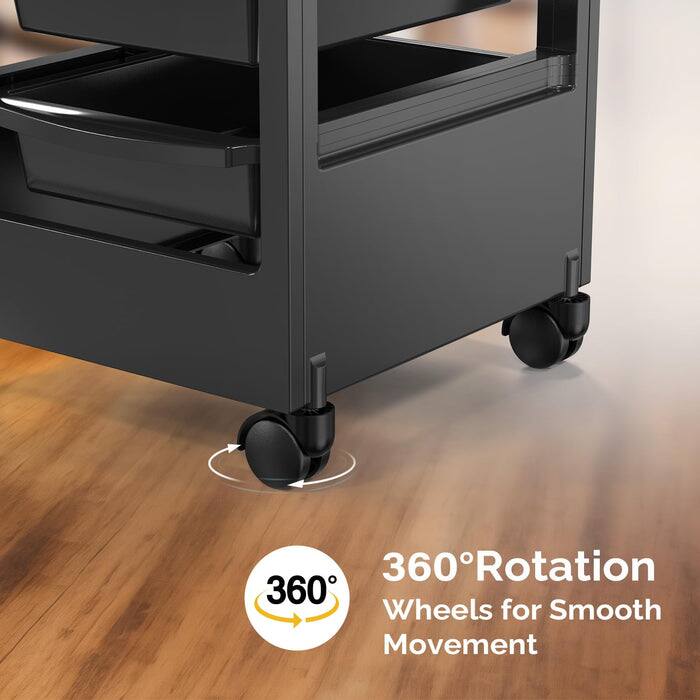 360° Rotation  
Wheels for Smooth Movement