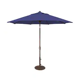Mondawe - 9' Octagon Patio Market Umbrella Bronze Frame Auto Tilt - Blue Sky