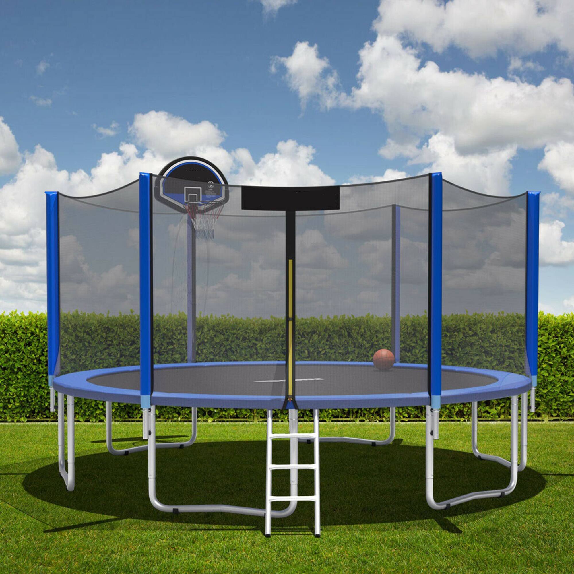 Alt View 3. Gymax - Gymax 12FT Trampoline Replacement Safety Pad Bounce Frame Waterproof Spring Cover Blue - Blue.