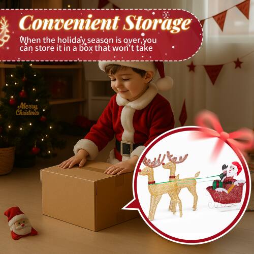 Convenient Storage  
When the holiday season is over, you can store it in a box that won't take up much space.
