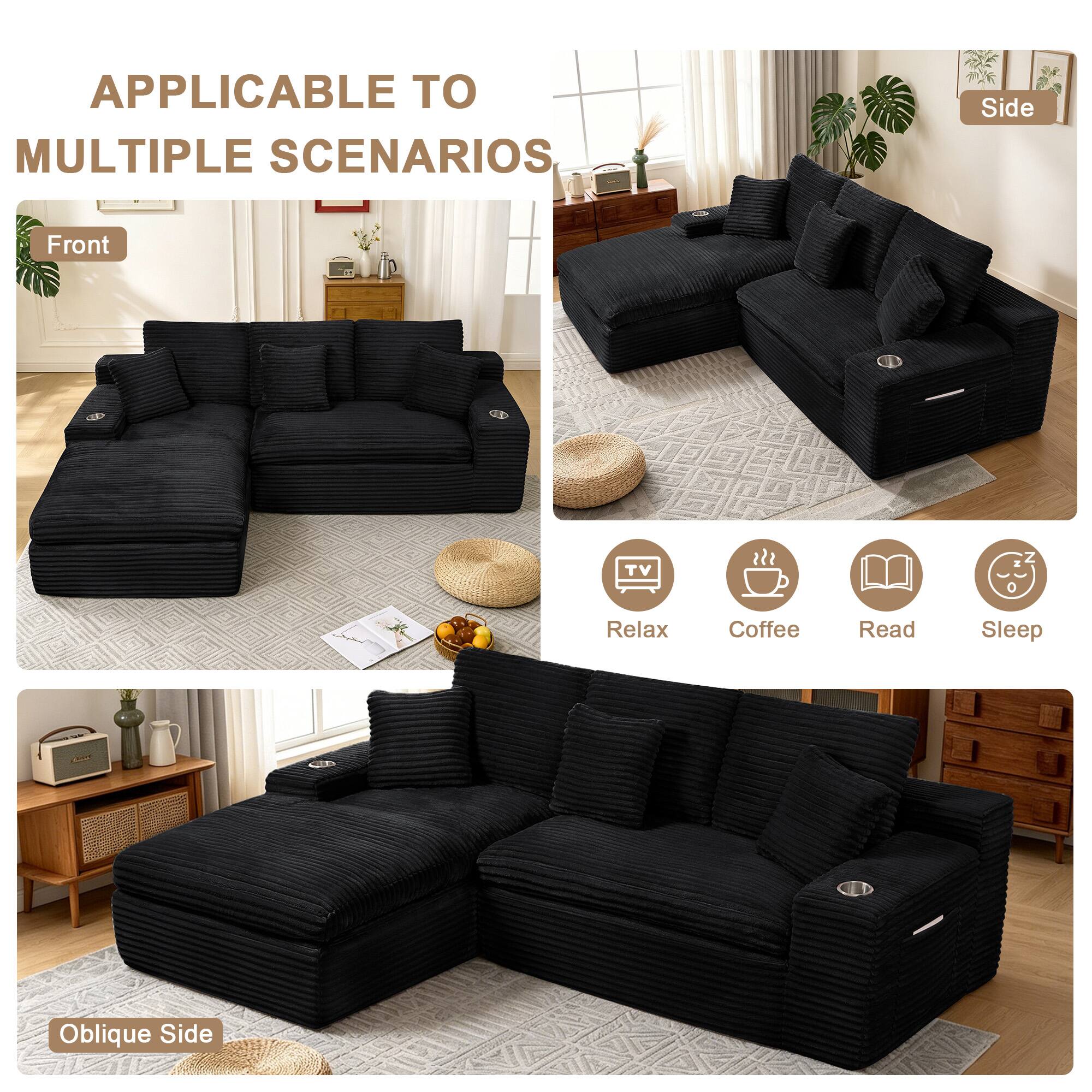 APPLICABLE TO MULTIPLE SCENARIOS

Front

Side

Oblique Side

TV Relax Coffee Read Sleep