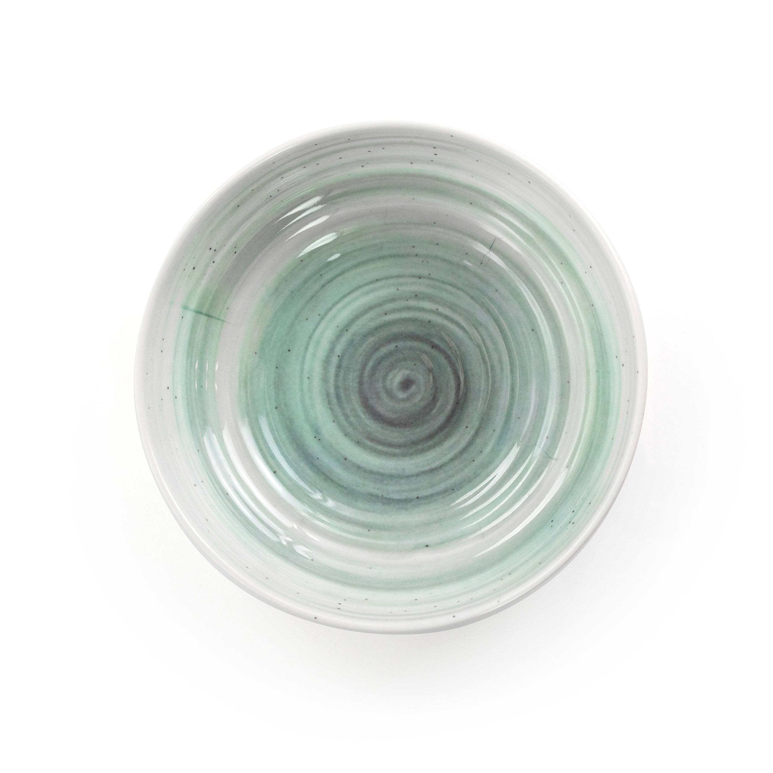 Alt View 2. Elama - Elama Potters Wheel 12 Piece Lightweight Melamine Dinnerware Set in Light Blue - Blue.