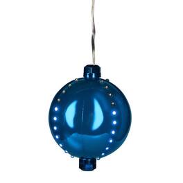 Celebrations - LED Snow Fall Ornament 4 in. Hanging Decor - Blue