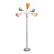 Alt View 13. Simple Designs - 5 Light Adjustable Gooseneck Floor Lamp - Silver/Fun Multicolored Shades.