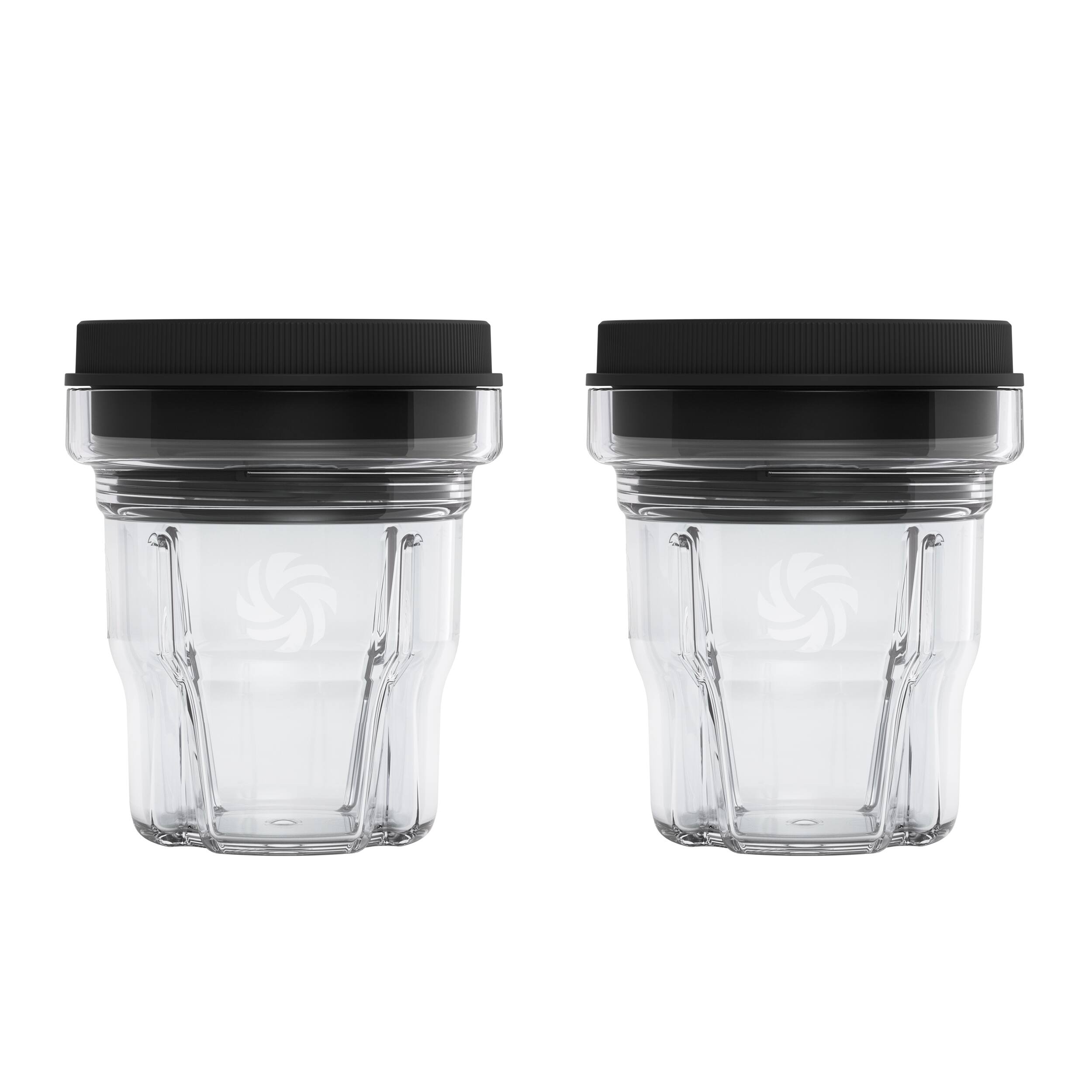 Back. Vitamix - Blending Bowls, 8-Ounce Containers with Storage Lids, 2 Pack - Clear.