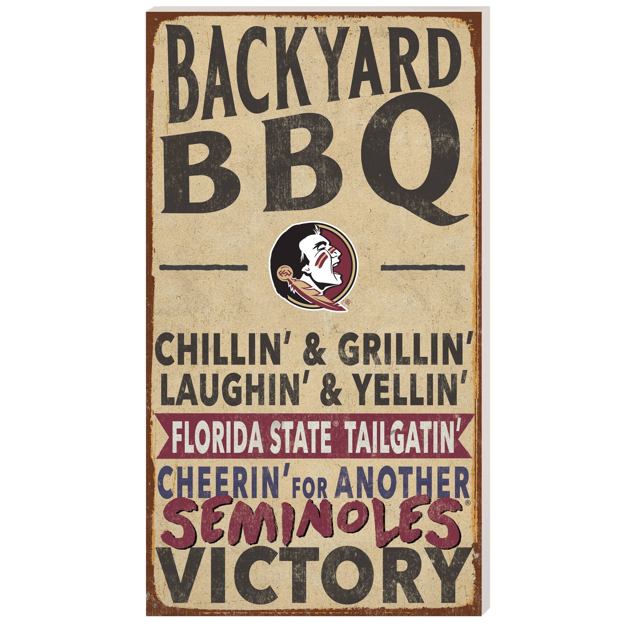 Florida State Seminoles 11'' x 20'' Indoor/Outdoor BBQ Sign
