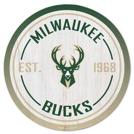 WinCraft - Milwaukee Bucks 14" Established Year Circular Wood Sign - Multicolor