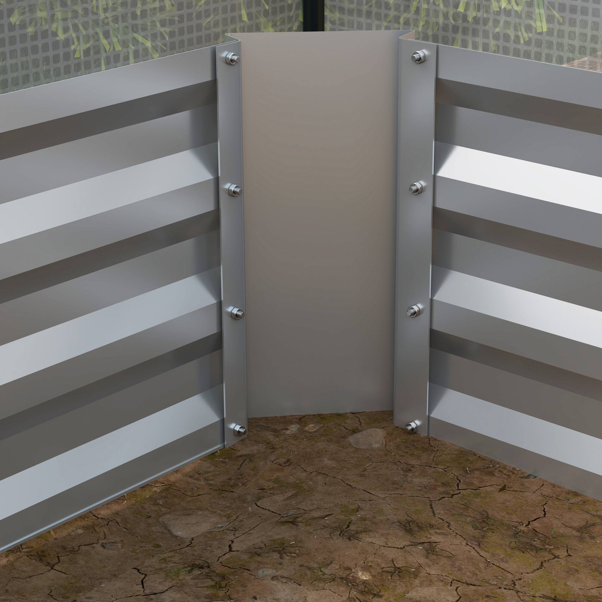 Alt View 8. Outsunny - 8.6 x 3 x 1ft Raised Garden Bed with Mini Greenhouse, Galvanized Raised Garden Bed with Cover for Herbs and Vegetables - White.