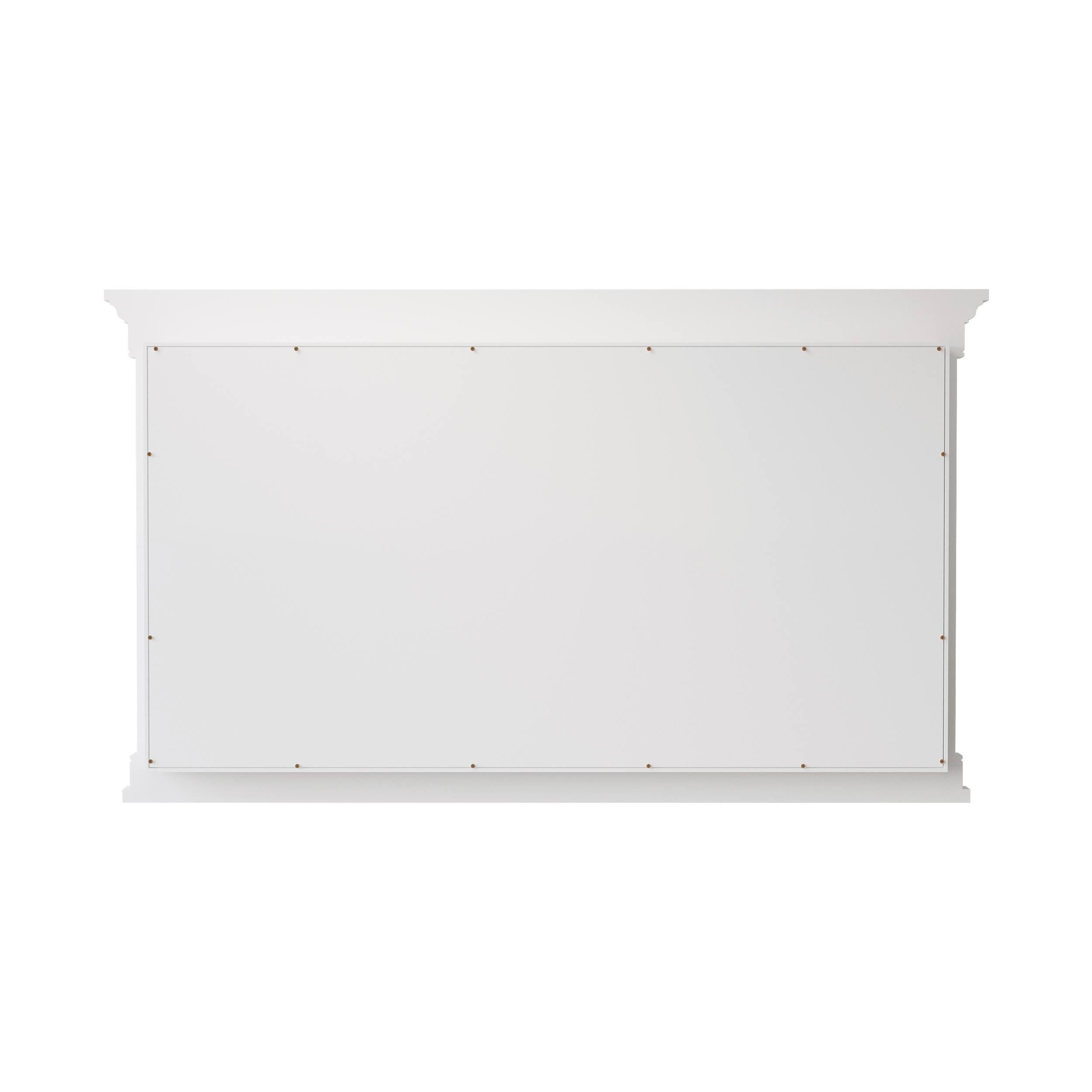 Alt View 10. WELLFOR - 55-Inch W x 32-Inch H Recessed Solid Rubberwood Medicine Cabinet with Mirrored Door - White.