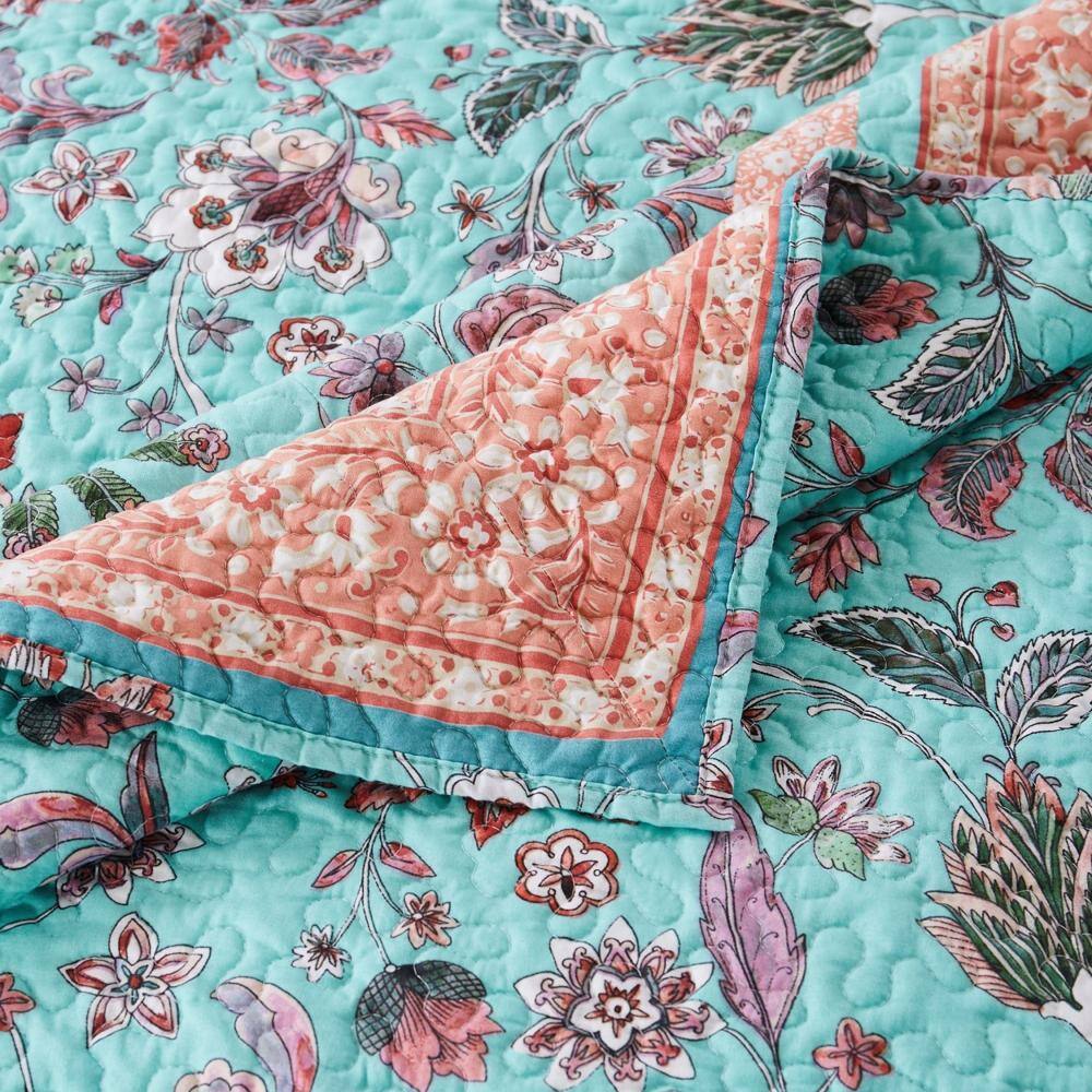 Alt View 4. Barefoot Bungalow - Barefoot Bungalow Audrey Accessory Throw - Turquoise 50x60 - Turquoise.