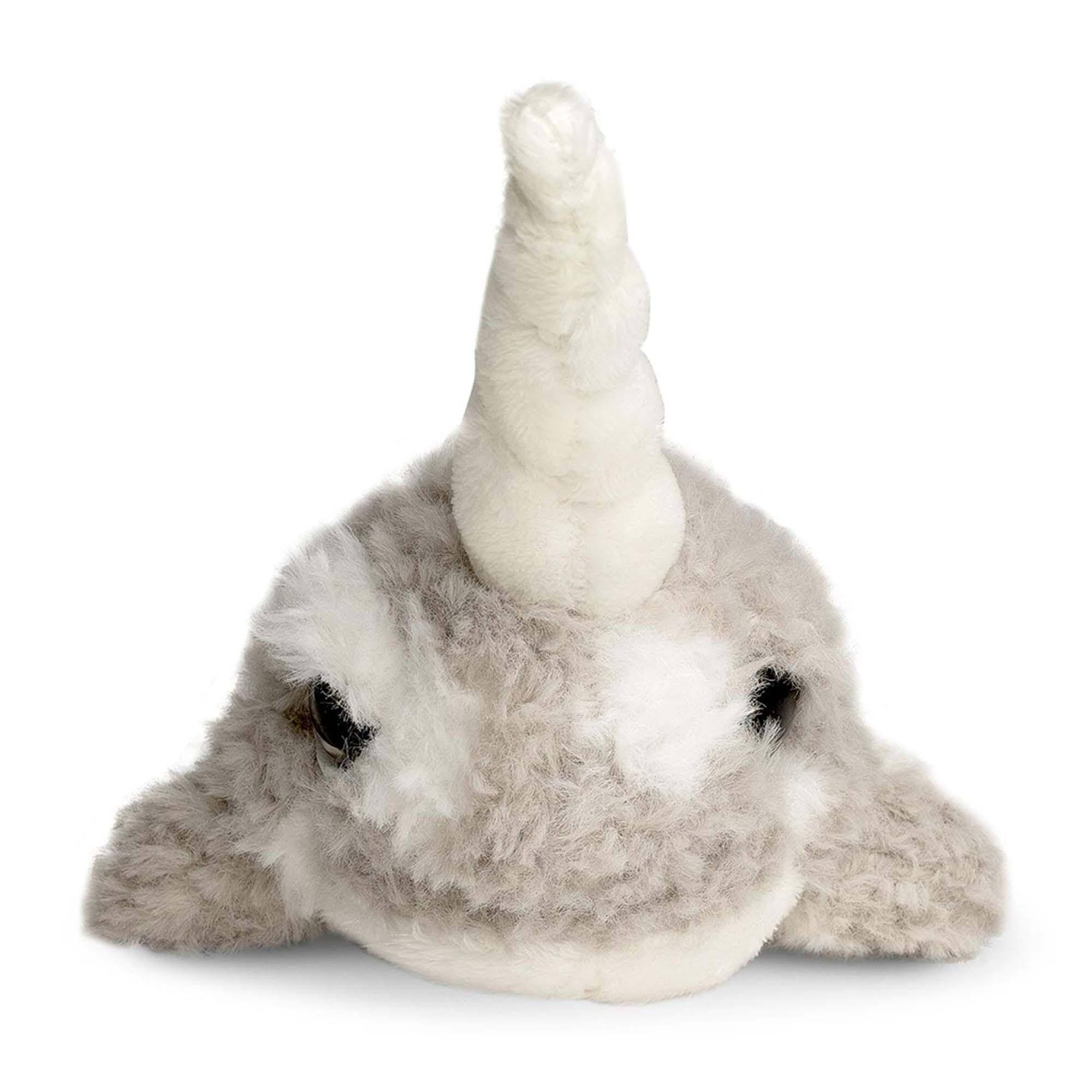 Front. Kellytoy - Cute & Cuddly Narwhal 6 Inch Plush | Grey - Grey.
