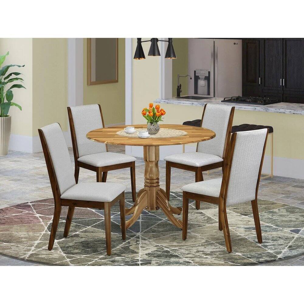 Alt View 7. East West Furniture - Dining Room Set Natural - Brown.