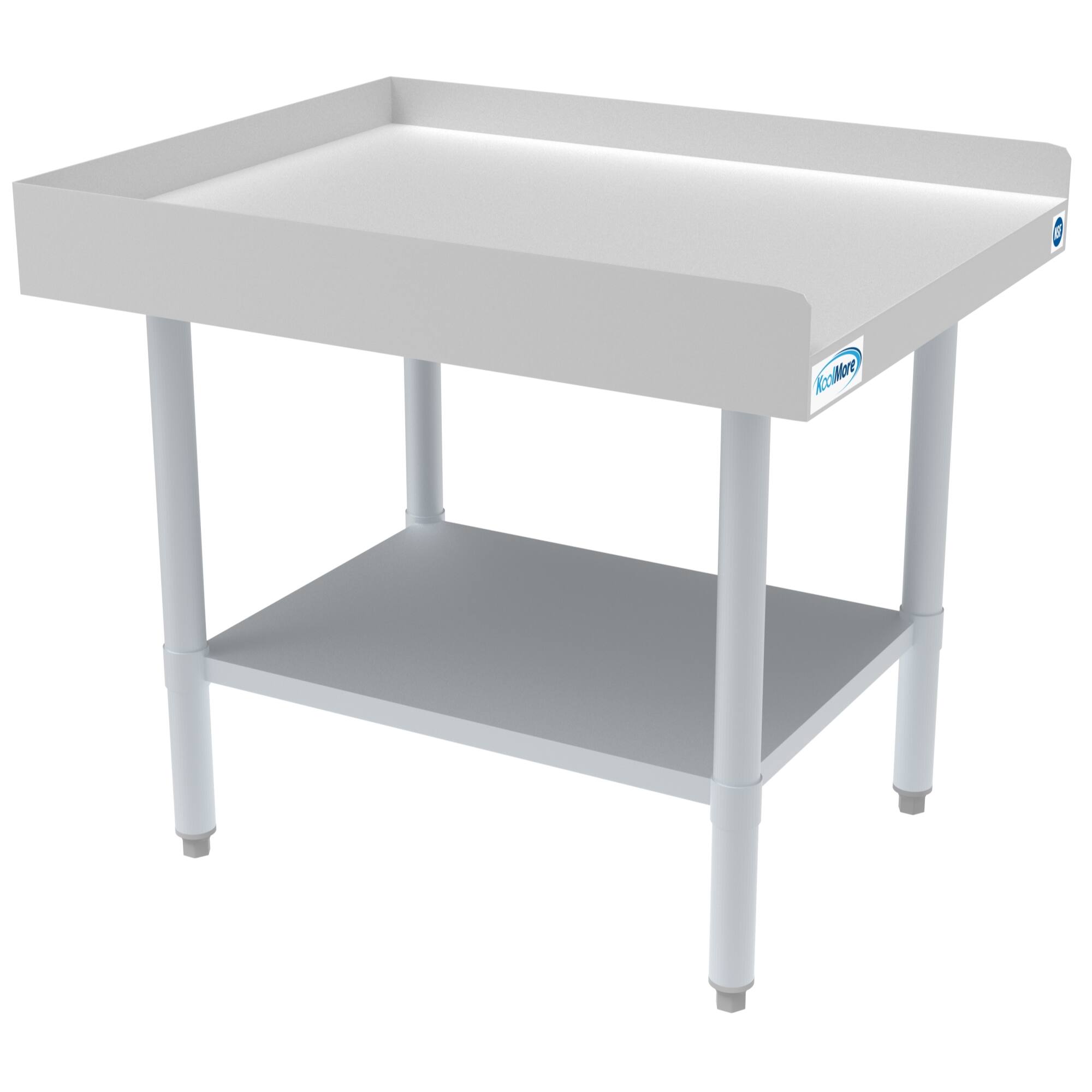 Left. Koolmore - 30" x 24" 16-Gauge Stainless Steel Equipment Stand with Galvanized Undershelf, EQT-163024. - Silver.