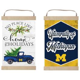 Jardine - Michigan Wolverines 12" x 20" Reversible Banner Sign - White