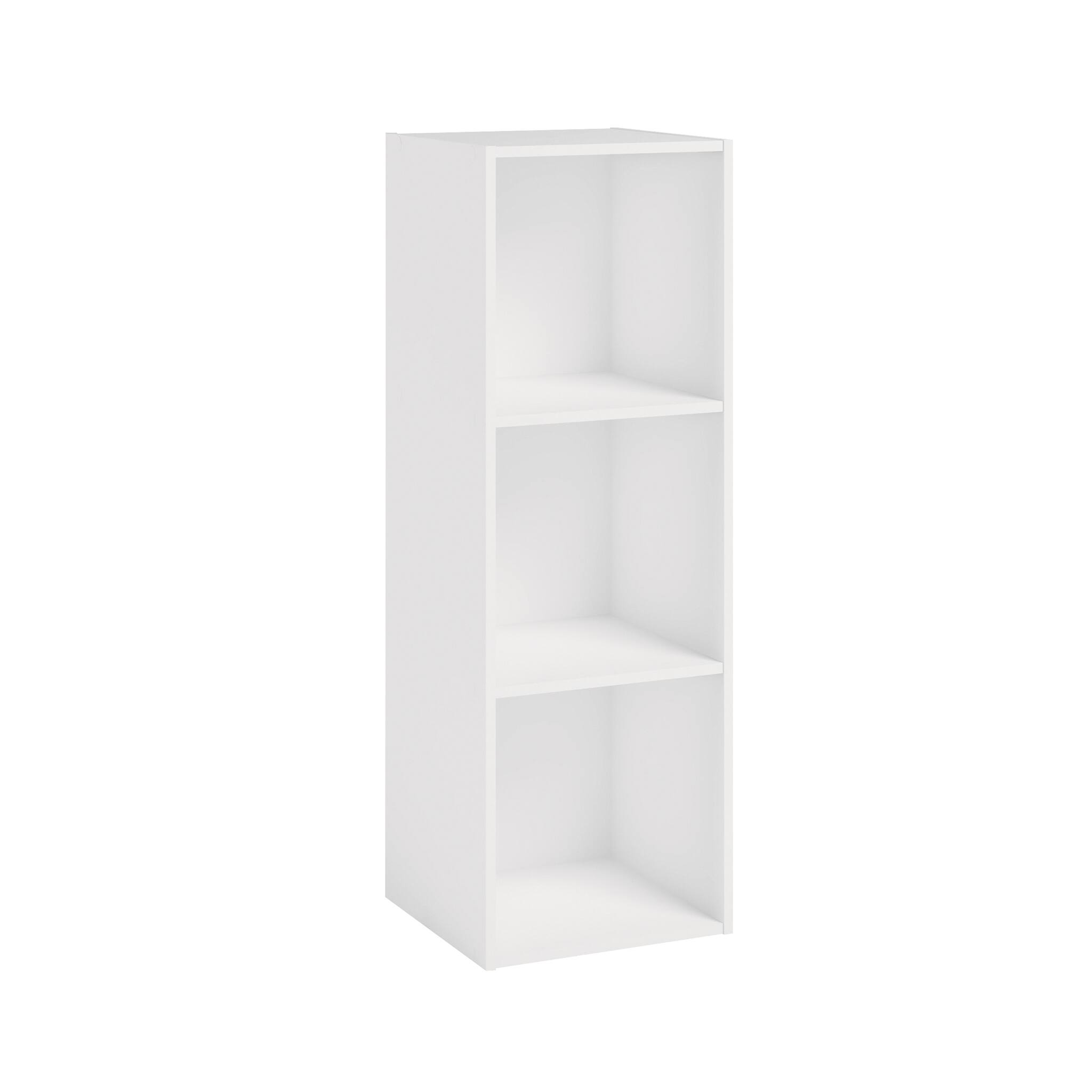 Front. Sauder - Contemporary 3 Cube Organizer Bookcase - White.