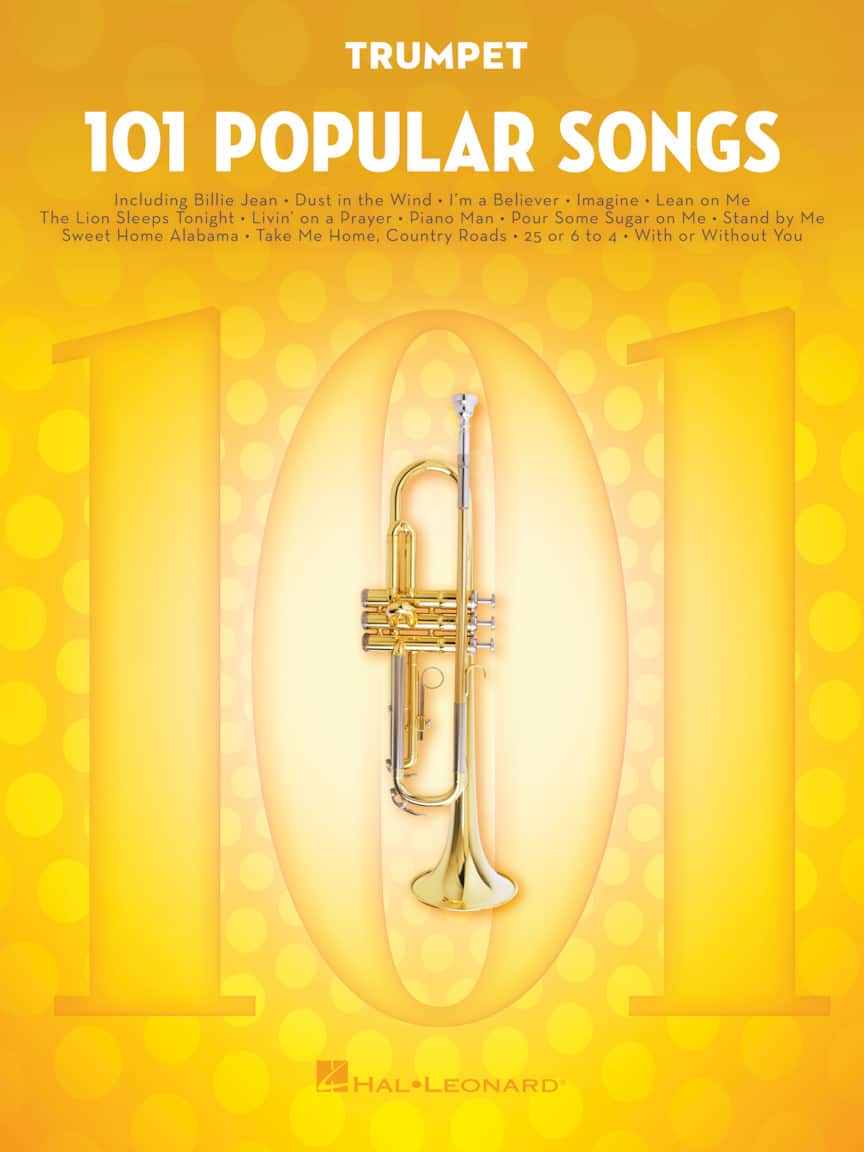 Hal Leonard - 101 Popular Songs for Trumpet Music Book Instrumental Folio Trumpet Sheet Music Softcover 128 Pages