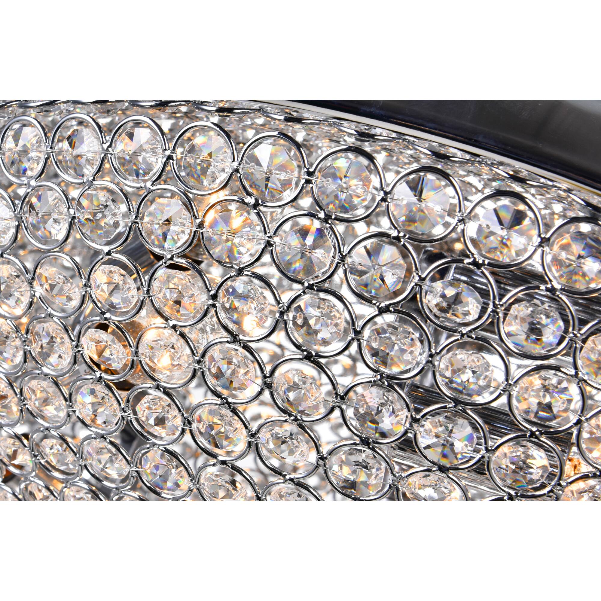 Left. CWI Lighting - Globe 6 Light Bowl Flush Mount With Chrome Finish - Chrome.