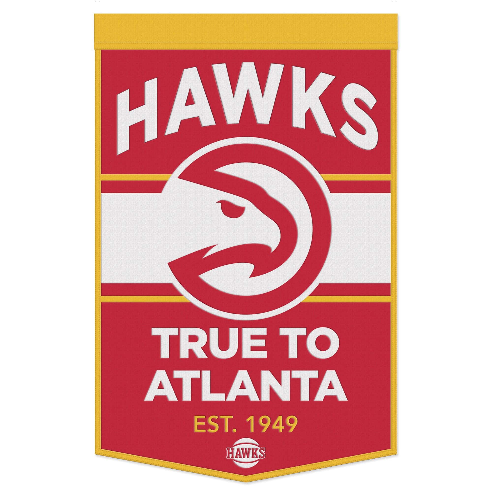 WinCraft - Atlanta Hawks 24" x 38" Wool Slogan Banner - Multicolor
