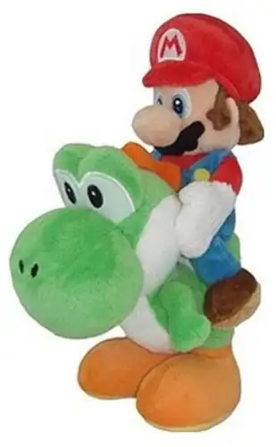 Little Buddy - Nintendo - Super Mario Bros. Mario Riding Yoshi 8" Plush - Collectibles - Multicolor