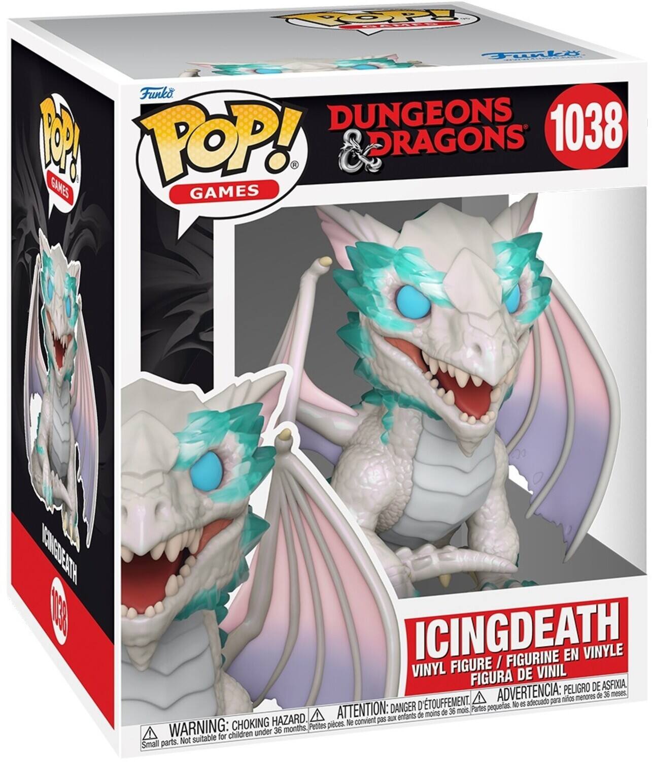 POP! - ORAGONS GAMES GAMES CIGDEATR Y ICINGDEATH / FIGURINE EN VINYLE VINYL FIGURE DE VINIL FIGURA DE ASFIXIA ADVERTENCIA: PELIGRO 36 meses nitos menores de TOUFFEMENT. No es adecuado para ATTENTION: DANGER O mois Partes pequeas. de moins de 36 HAZARD CHOKING pieces. Ne convient WARNING: 36 months Peotes for children under parts. Not suitable Small