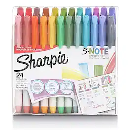 Sharpie - S-Note Creative Marker, Chisel Tip, Assorted, 24/Pack (2117330/2158059) - Assorted Colors