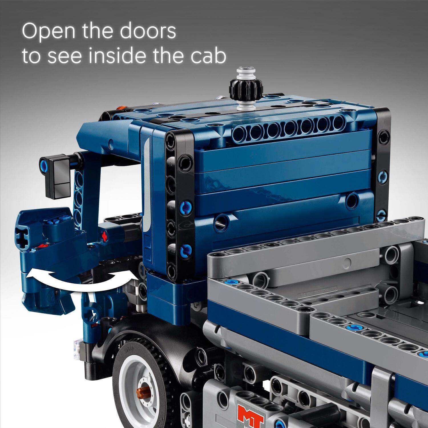Open the doors to see inside the cab. 327 TM.