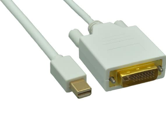 Cable Leader - Mini DisplayPort to DVI-D Cable, 1080p Full HD Male to Male for MacBook, iMac, Surface to DVI Monitor - White