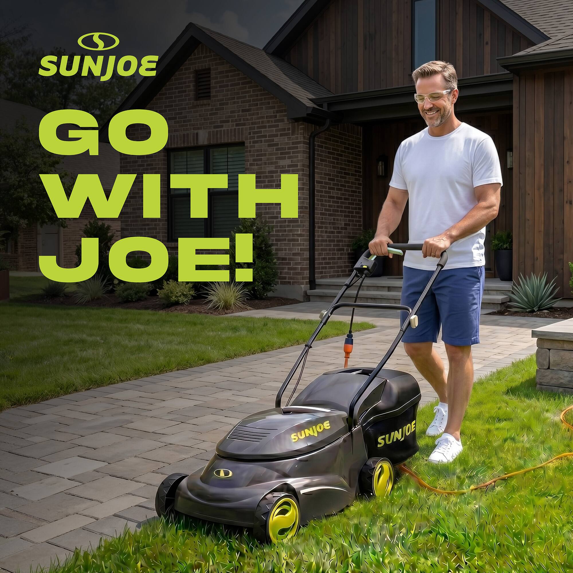 Sun Joe MJ401E 14 Inch 12 Amp Home Electric Corded Push Behind
