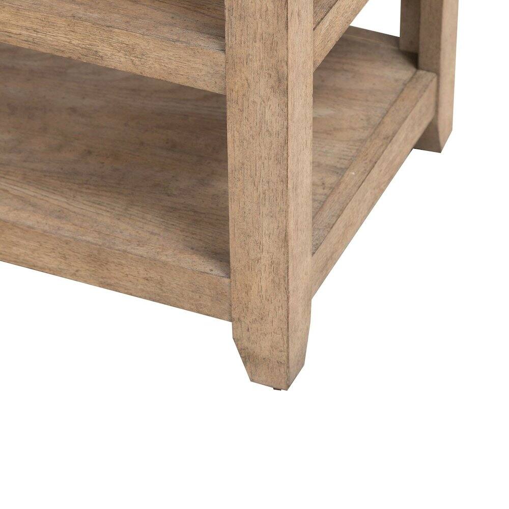 Alt View 2. Liberty Furniture Industries - Millstone Chairside Table with Unique Tile Top for Living Room - Nutmeg Oak Wood - Nutmeg.