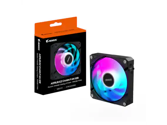 AORUS EZ CHAIN FAN 128
Quick Install Daisy-Chain ARGB FAN
68CFM
215 mmH2O