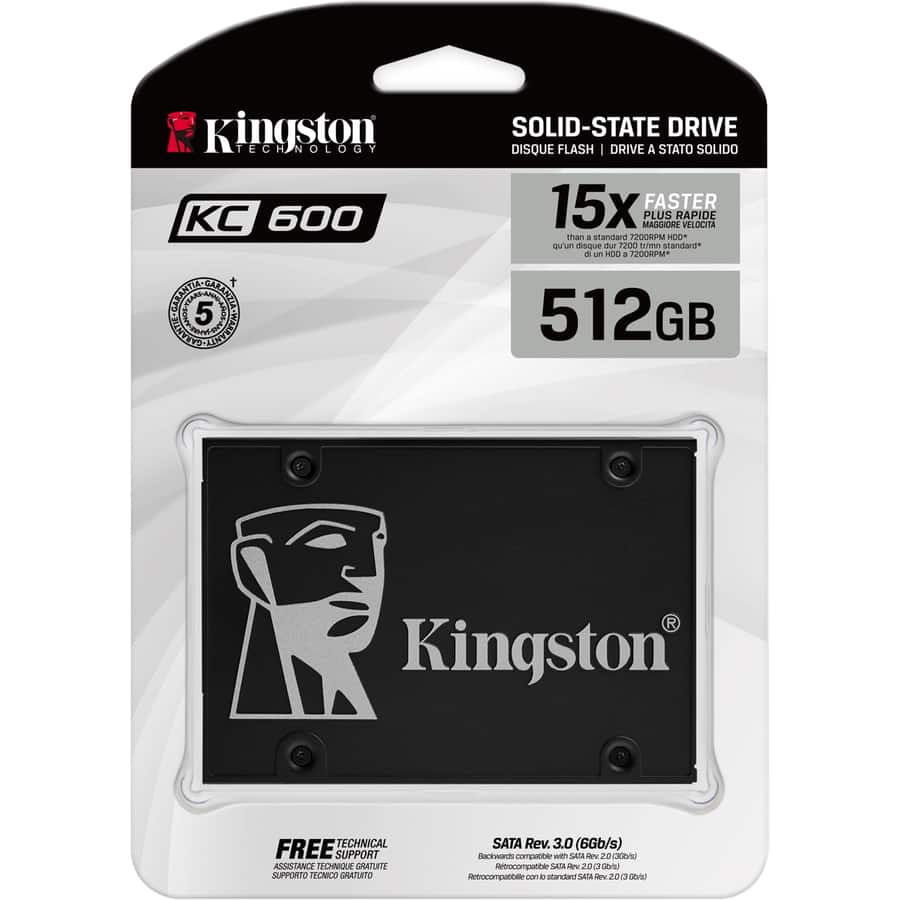 Kingston KC600 512 GB Solid State Drive 2.5