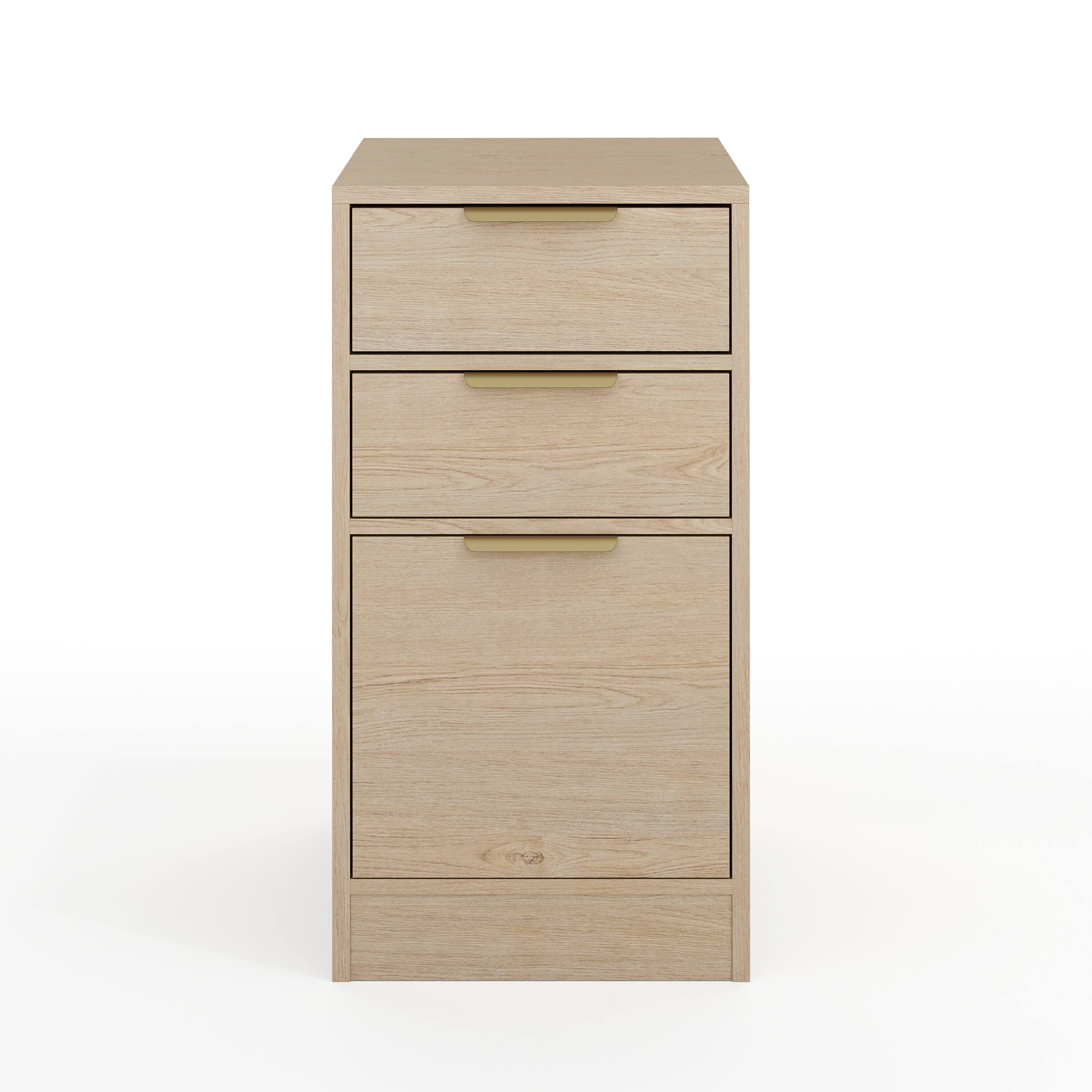 Alt View 9. Martha Stewart - Kayden Home Office Modular 3 Drawer File Cabinet - Light Natural.