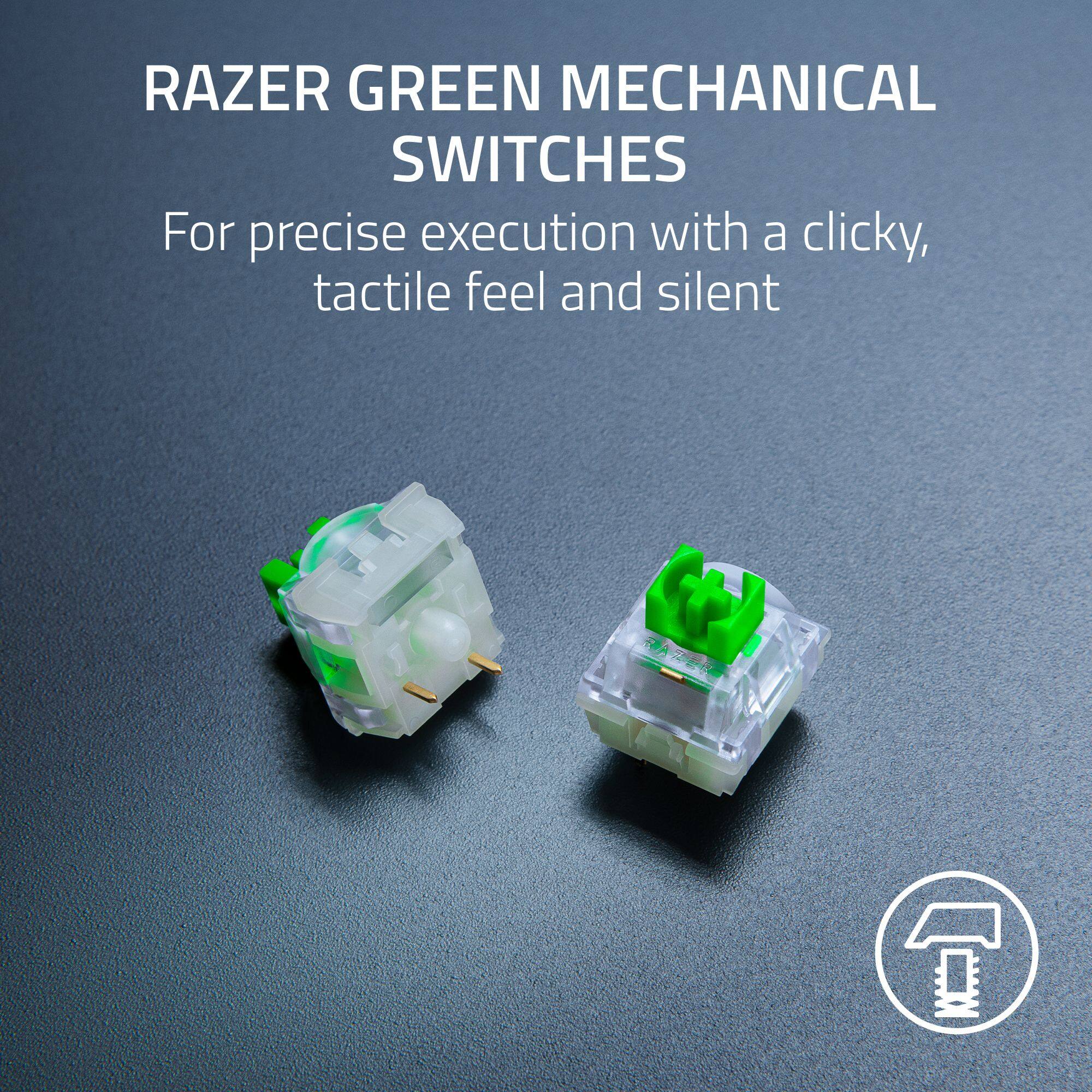 RAZER GREEN MECHANICAL SWITCHES

For precise execution with a clicky, tactile feel and silent.