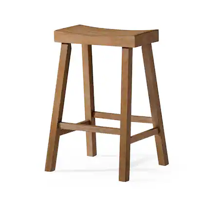 Front. Maven Lane - 27" Vincent Counter Stool in Antiqued Natural Finish - Antiqued Natural.