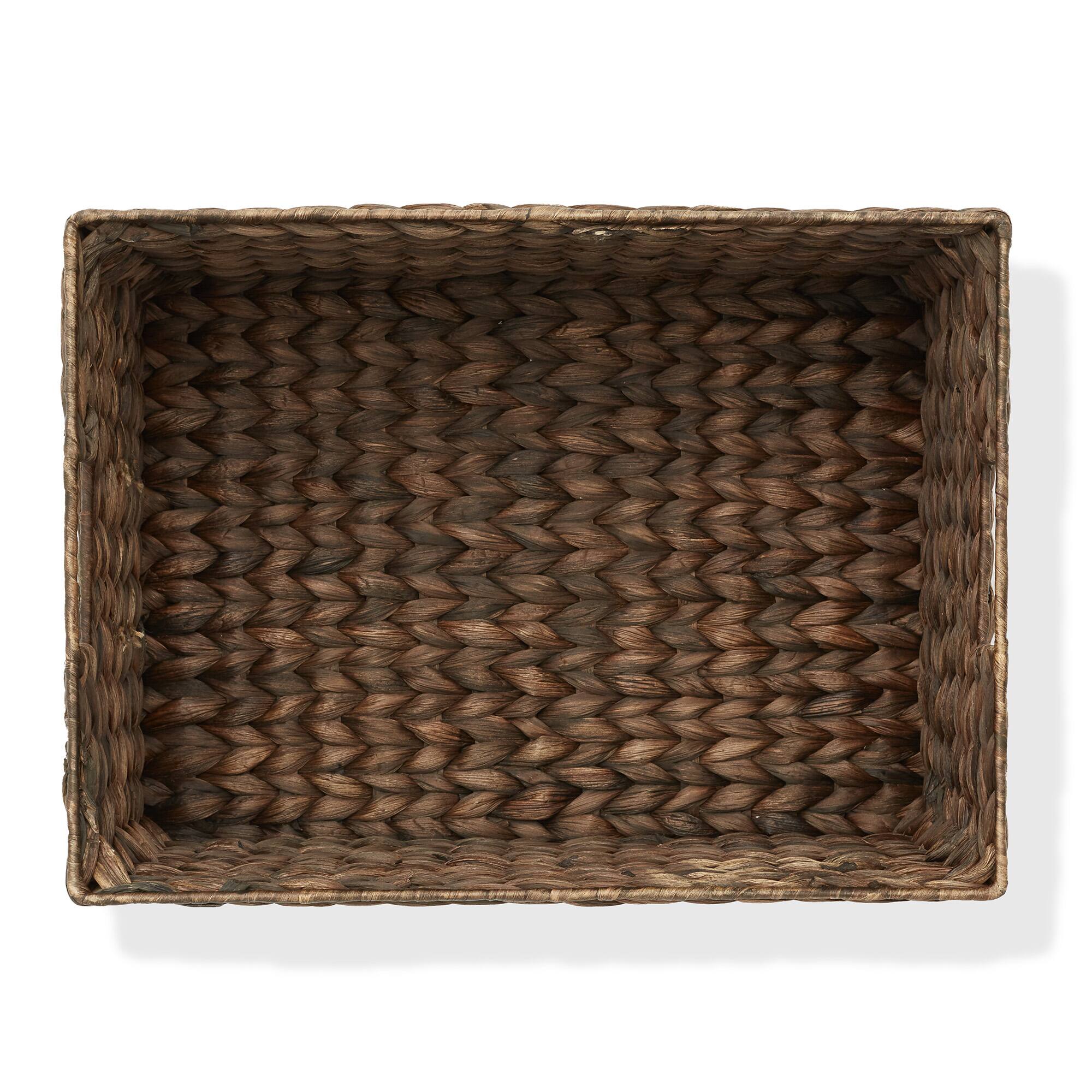 Alt View 5. Casafield - Water Hyacinth Pantry Storage Basket Organizer Bins - Espresso - Hyacinth.