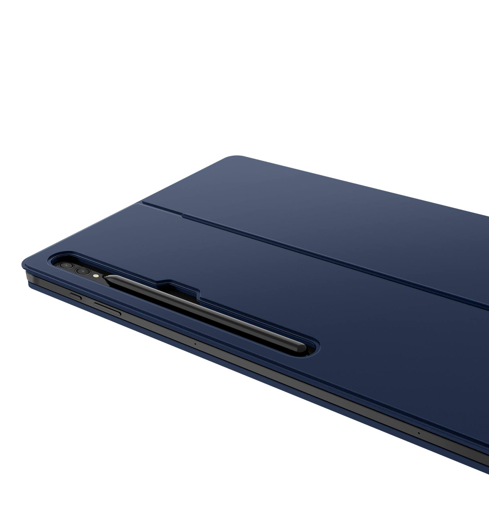 Alt View 4. Dexnor - Keyboard Case for Samsung Galaxy Tab S10 Ultra/ S9 Ultra 14.6” Magnetic Cover, Multi-Touch Trackpad Backlit S Pen Holder - Blue.