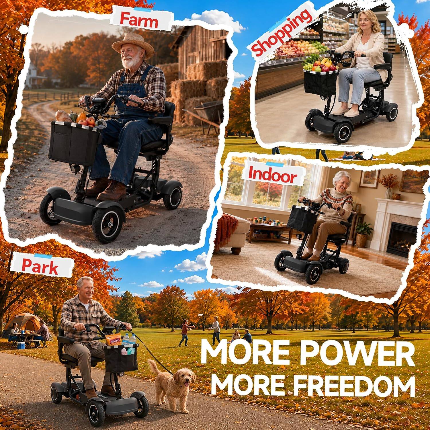 Farm  
Shopping  
Indoor  
Park  
MORE POWER MORE FREEDOM