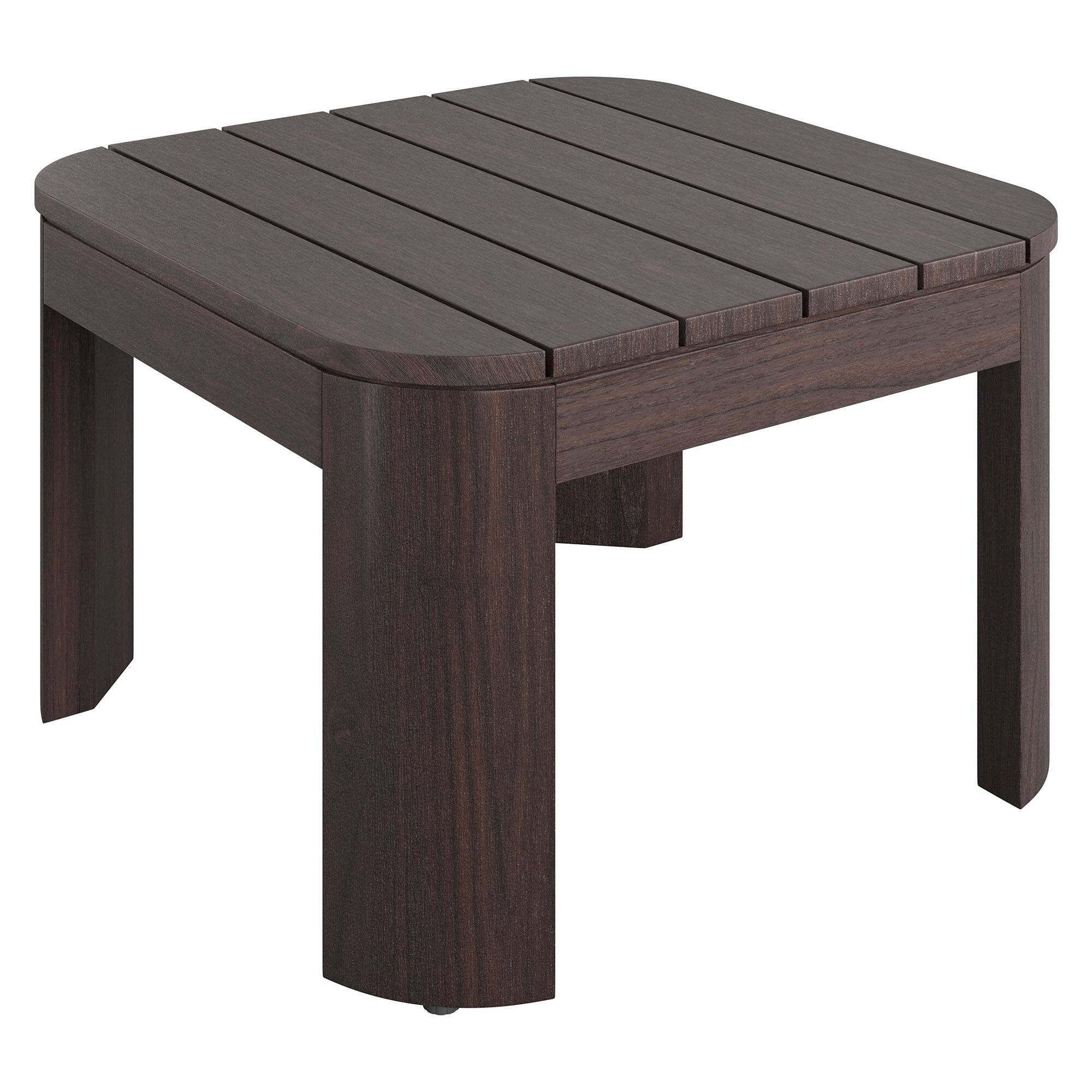 Alt View 3. Modway - Kona Outdoor Teak Wood Side Table by Modway - Dark Brown.