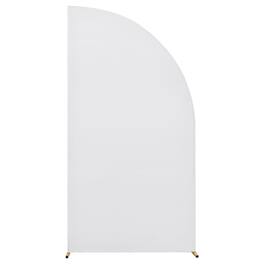 GARVEE - 6.6 ft Wedding Arch Cover,Spandex Fitted Arch Covers,Round Top Chiara Arch Backdrop Cover - White