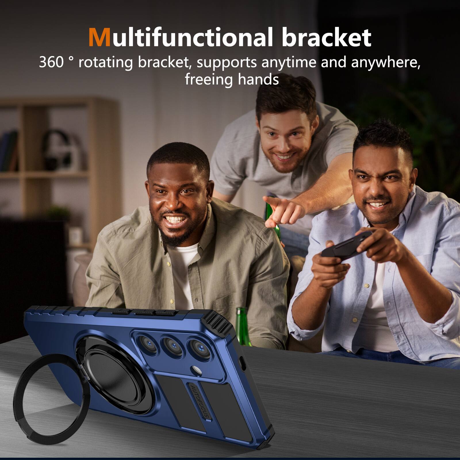 Multifunctional bracket  
360° rotating bracket, supports anytime and anywhere, freeing hands